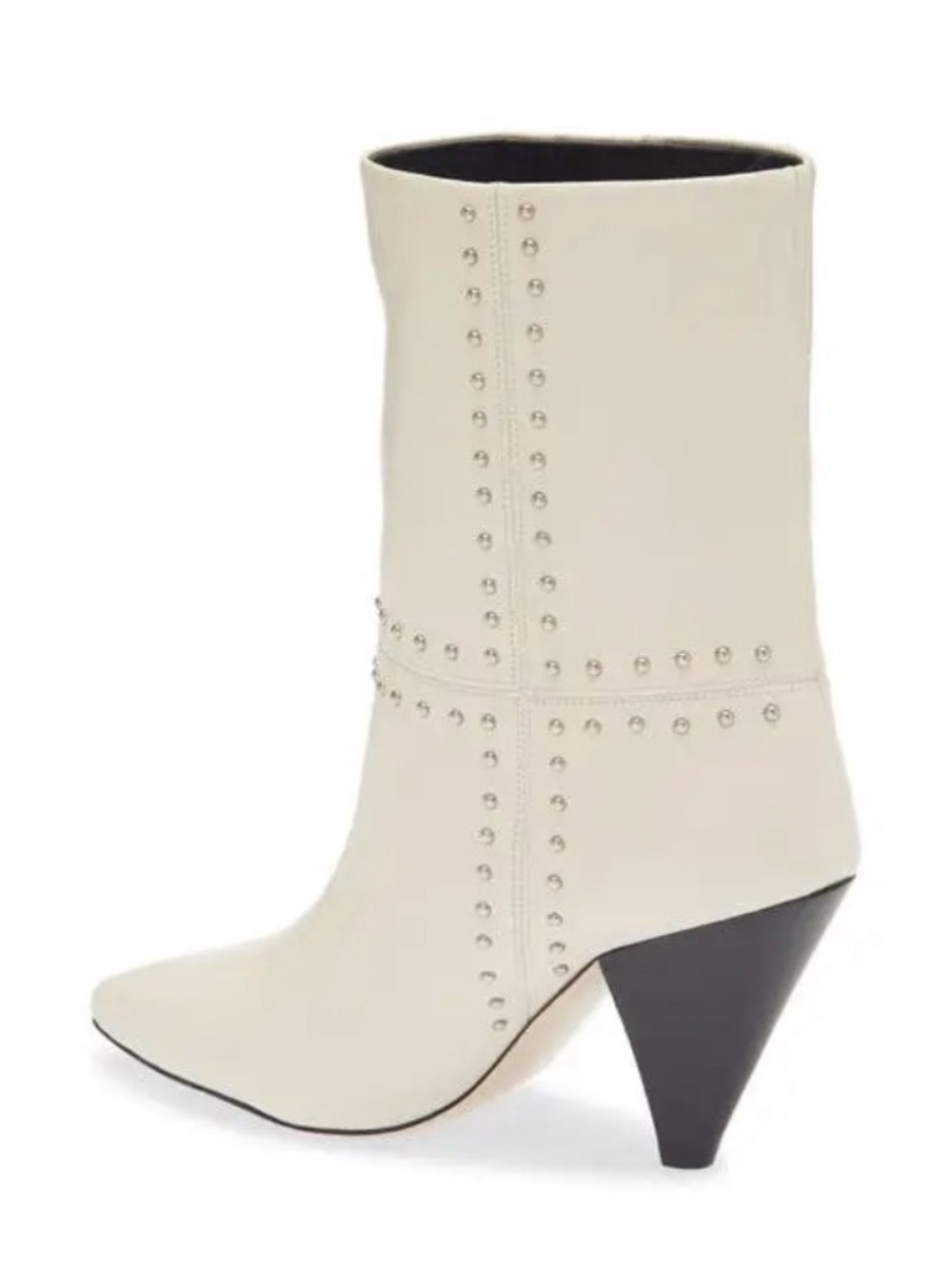 AVEC LES FILLES
Ada Studded Suede Booties - Ivory size 9